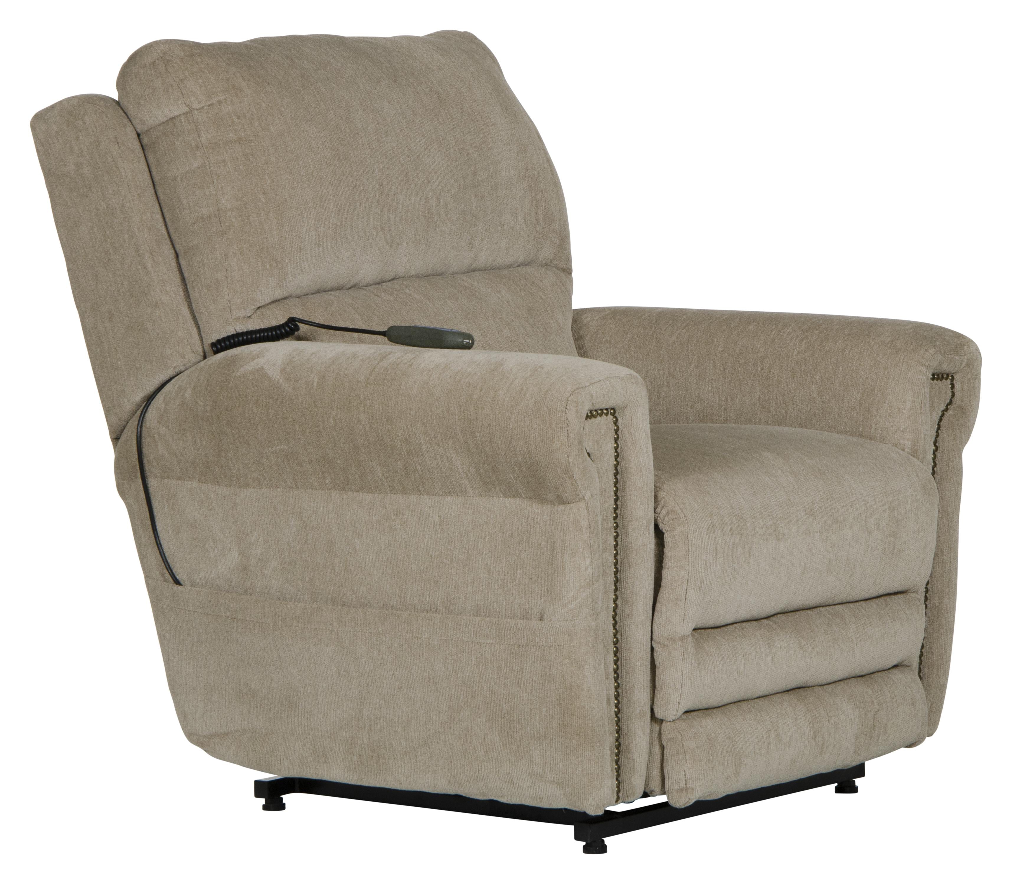 Warner Power Lay Flat Lift Recliner with Power Adjustable Headrest and Power Adjustable Lumbar Support - Luxury Home Furniture (MI)