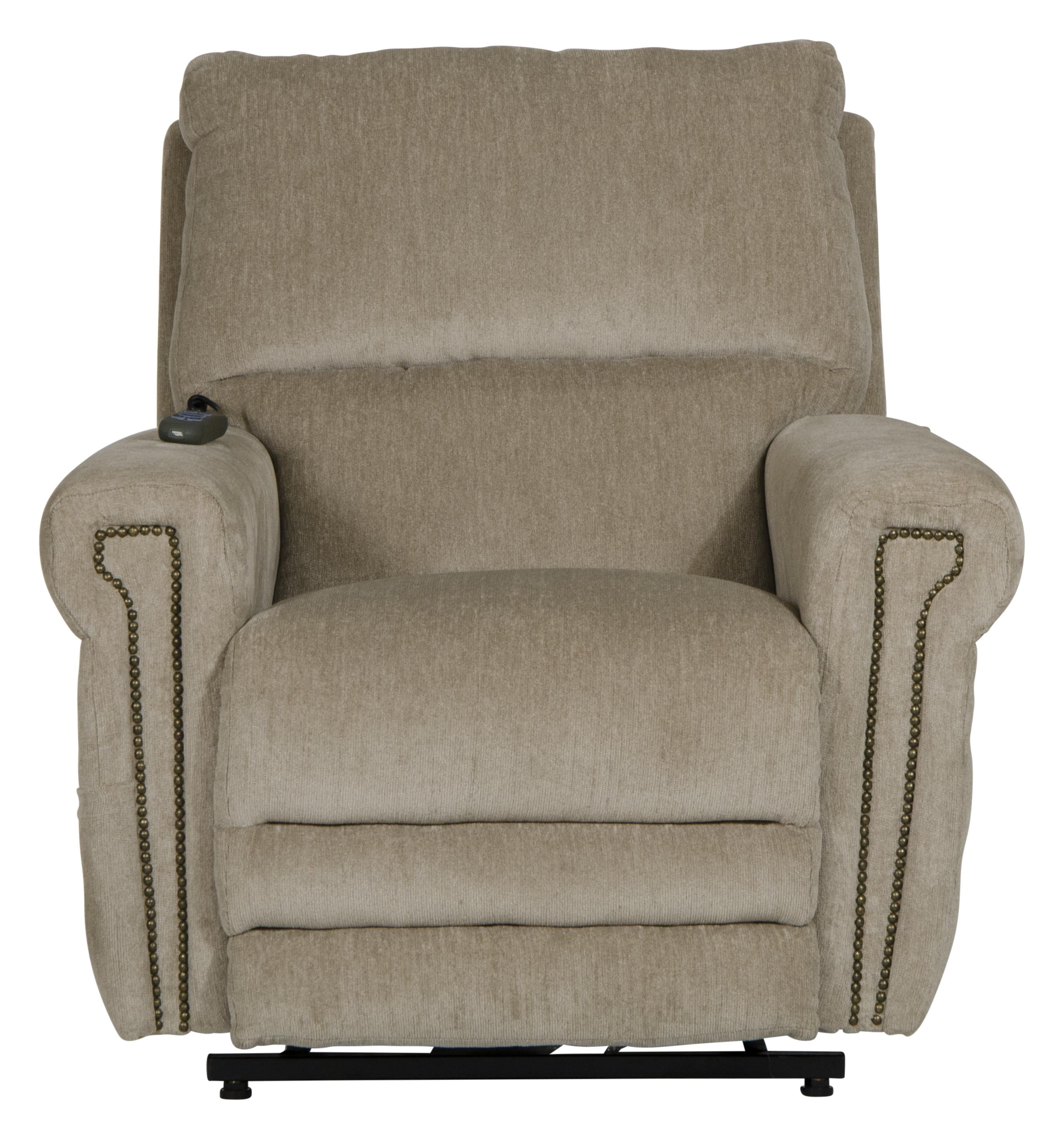 Warner Power Lay Flat Lift Recliner with Power Adjustable Headrest and Power Adjustable Lumbar Support - Luxury Home Furniture (MI)