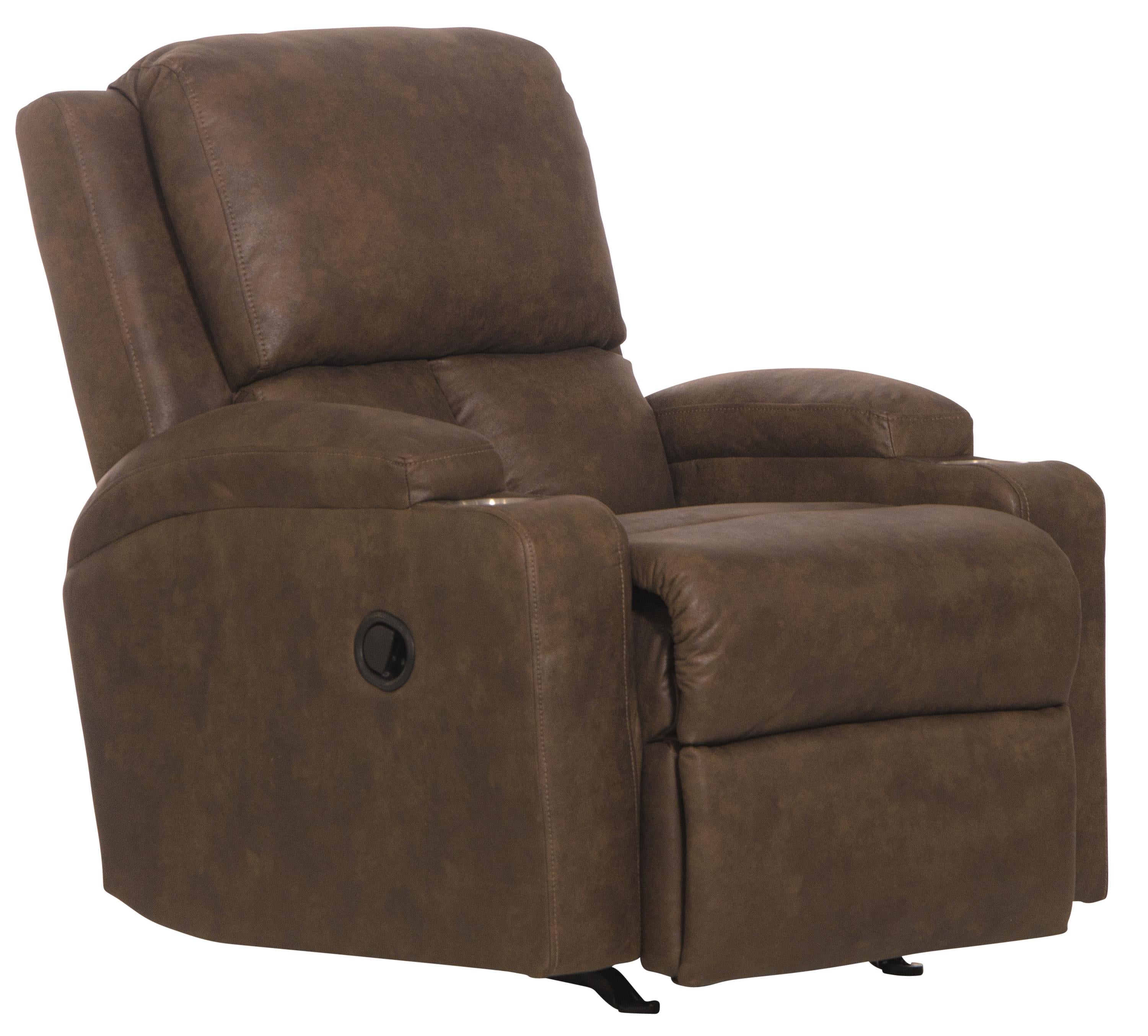Kyle Rocker Recliner with Two Cupholders - Luxury Home Furniture (MI)