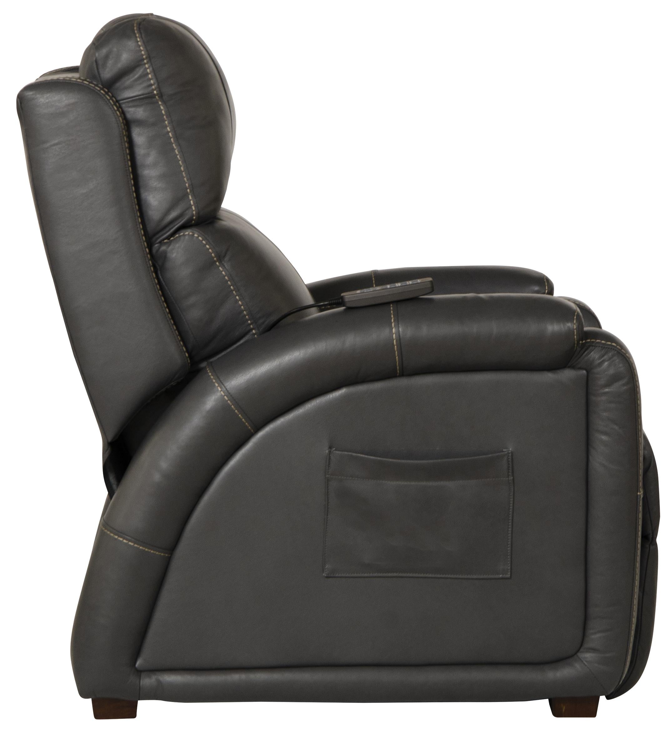 Reliever Leather Power Lay Flat Recliner with Power Adjustable Headrest and Lumbar, Zero Gravity and CR3 Therapeutic Massage - Luxury Home Furniture (MI)