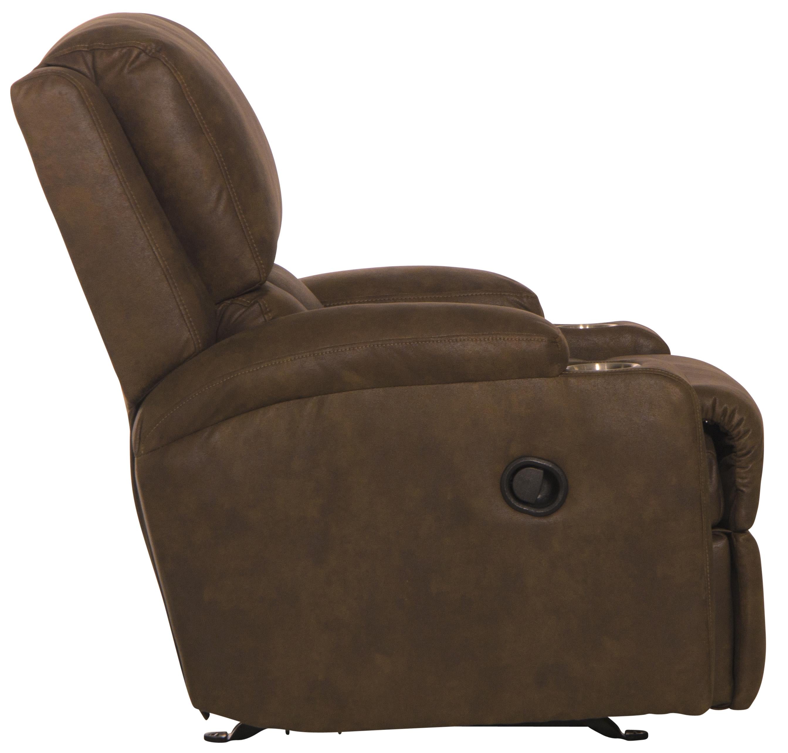 Kyle Rocker Recliner with Two Cupholders - Luxury Home Furniture (MI)