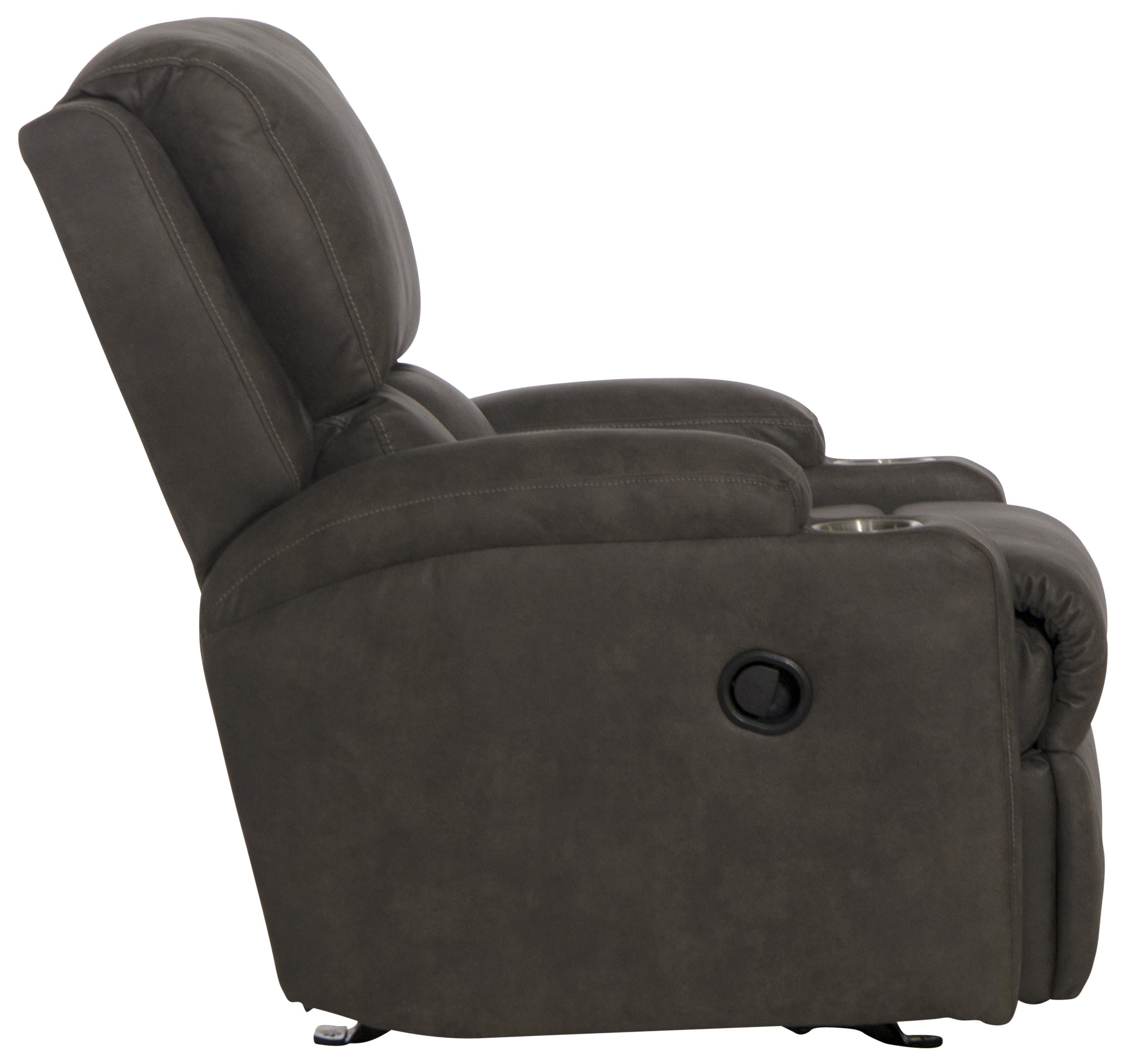 Kyle Rocker Recliner with Two Cupholders - Luxury Home Furniture (MI)