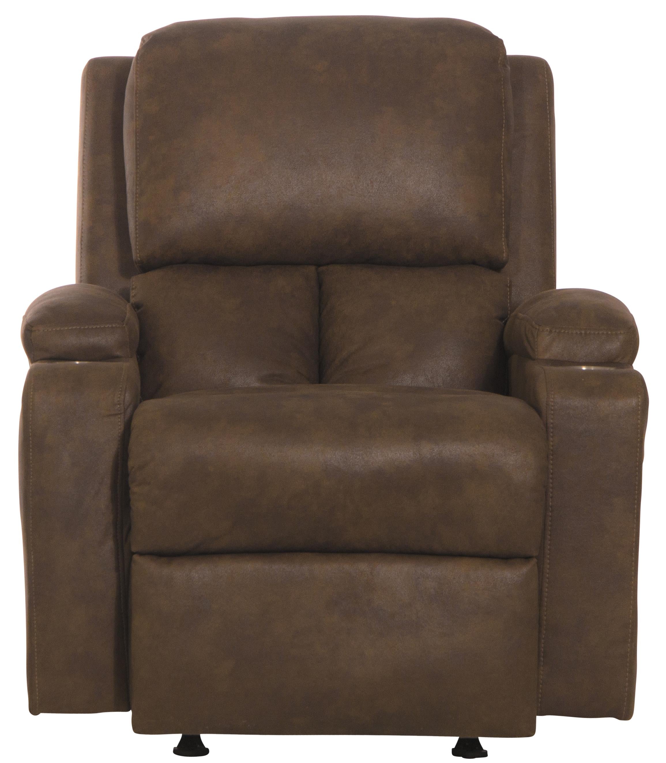 Kyle Rocker Recliner with Two Cupholders - Luxury Home Furniture (MI)