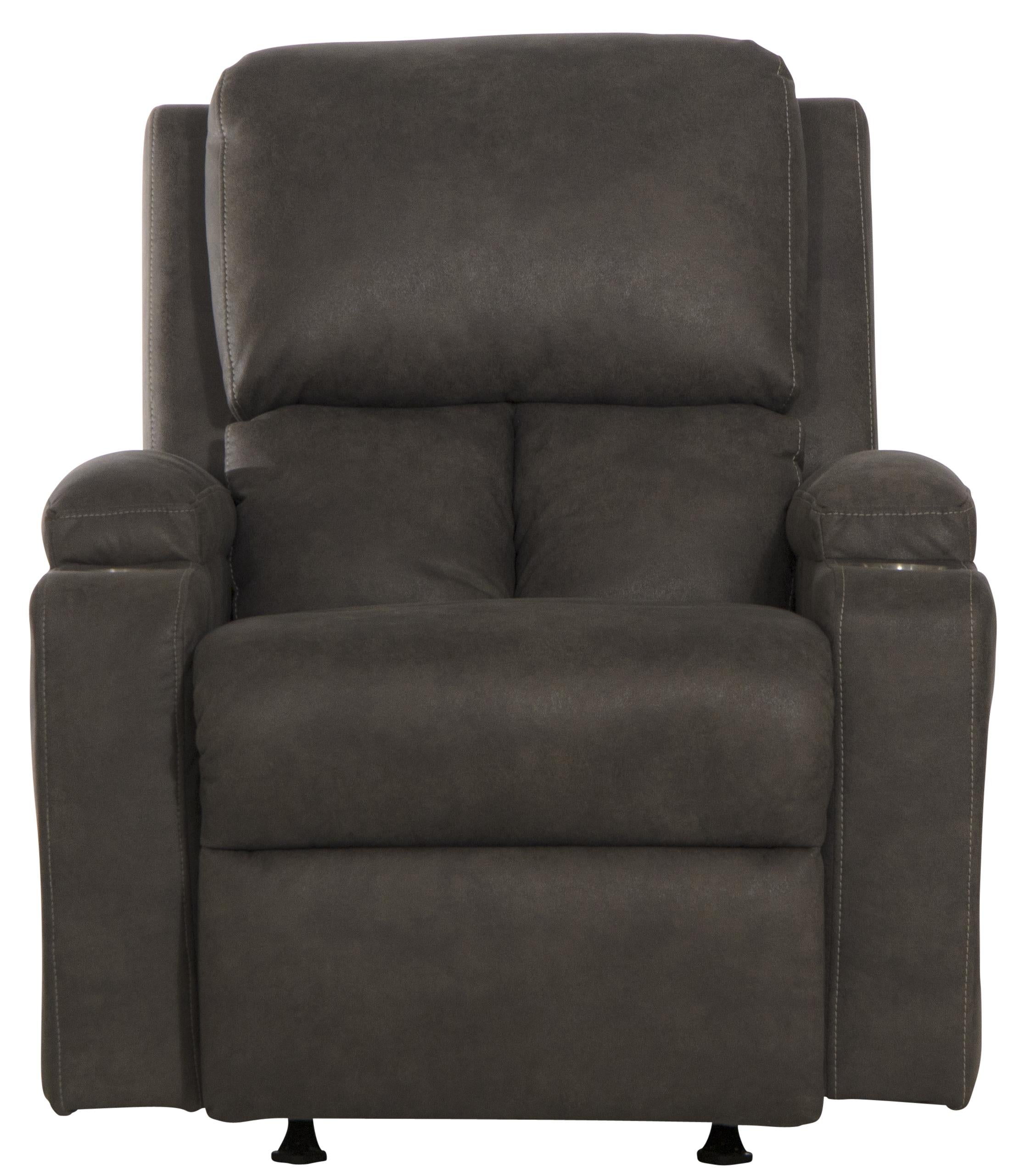 Kyle Rocker Recliner with Two Cupholders - Luxury Home Furniture (MI)