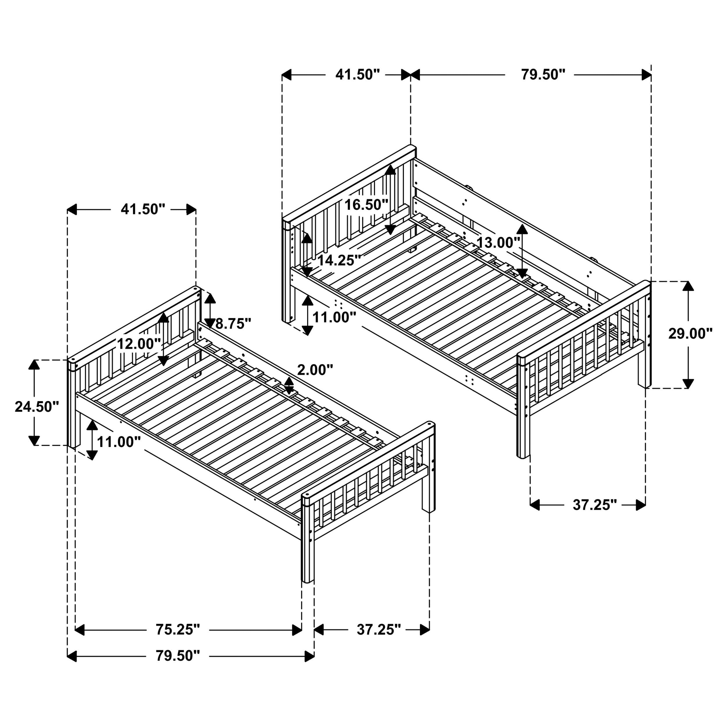 Dakota Bunk Beds - Luxury Home Furniture (MI)