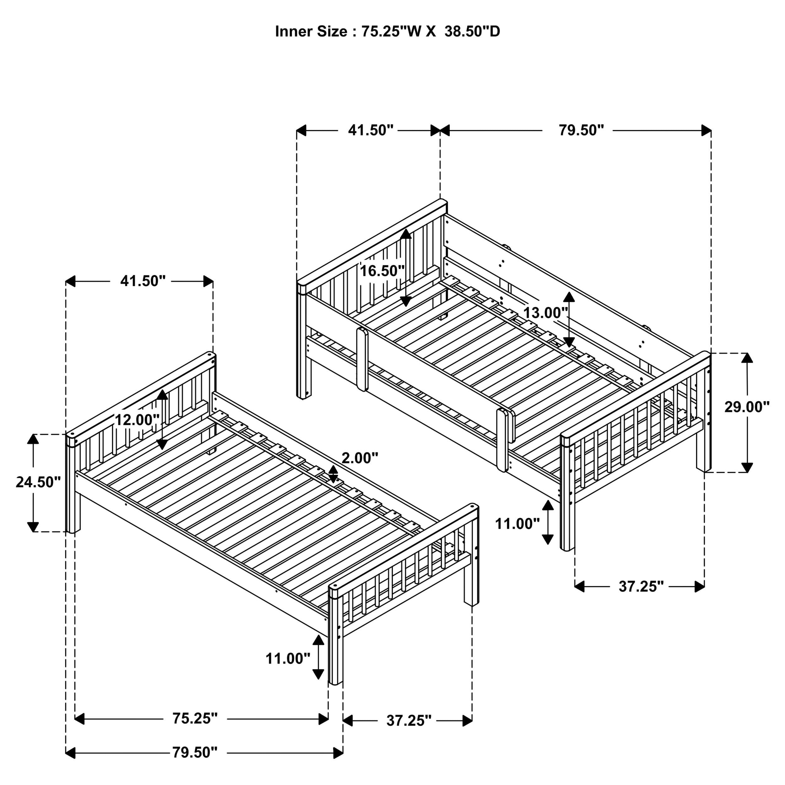 Dakota Bunk Beds - Luxury Home Furniture (MI)