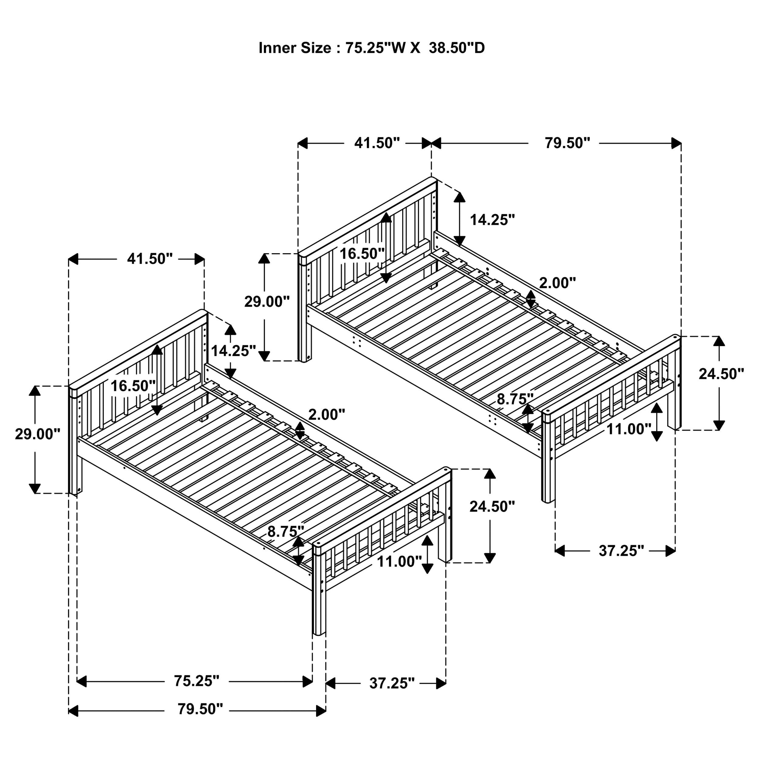 Dakota Bunk Beds - Luxury Home Furniture (MI)