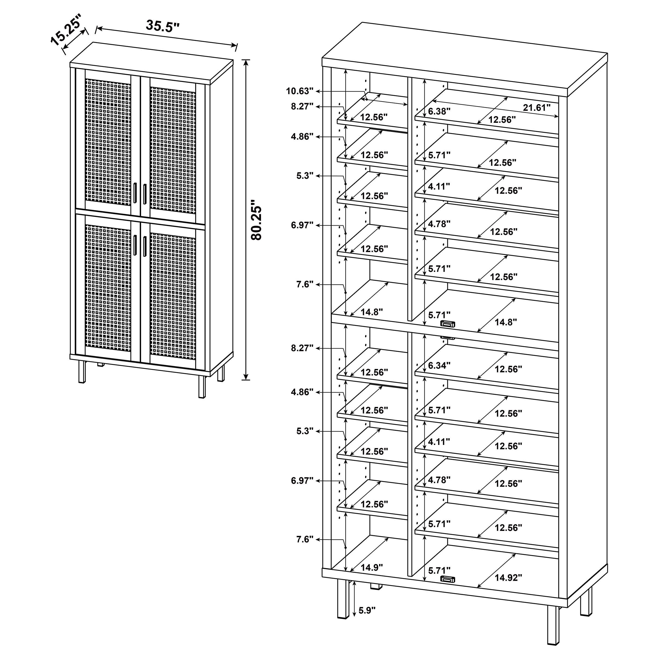 Teller Shoe Cabinet - Luxury Home Furniture (MI)