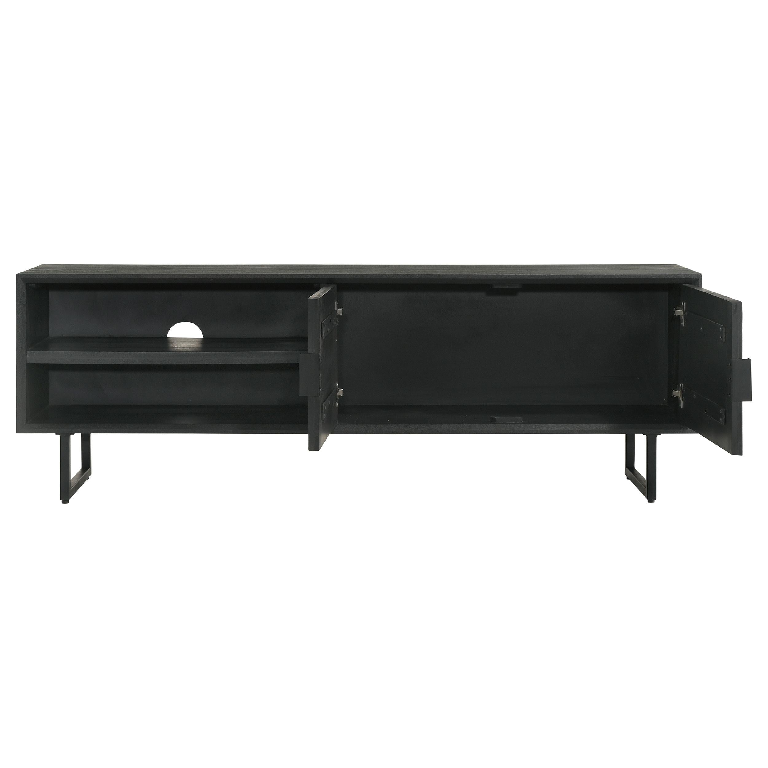 Marsden 2-door Wood 70" TV Stand Charcoal Black - Luxury Home Furniture (MI)