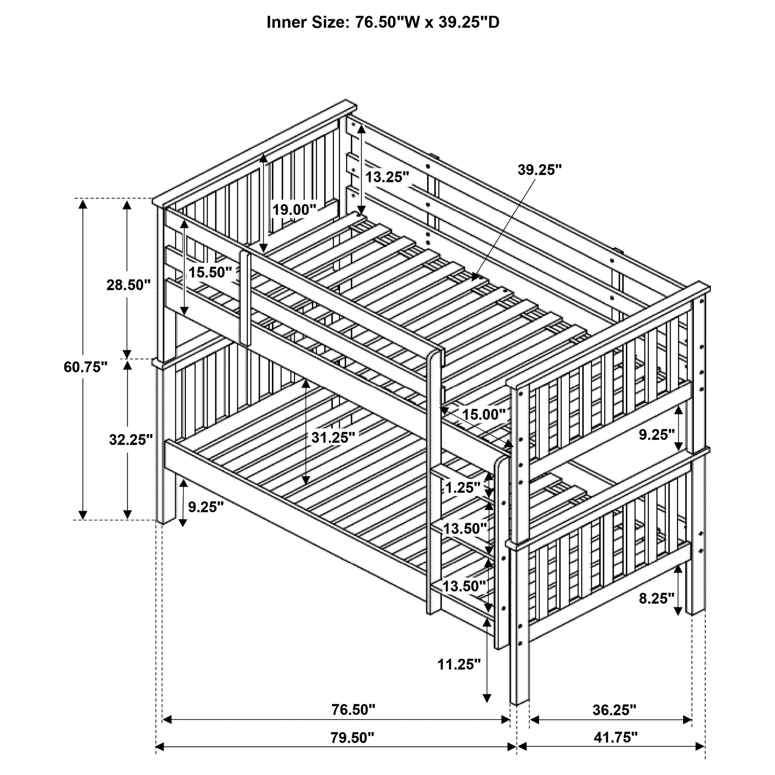 Chapman Bunk Bed with Mattress - Luxury Home Furniture (MI)