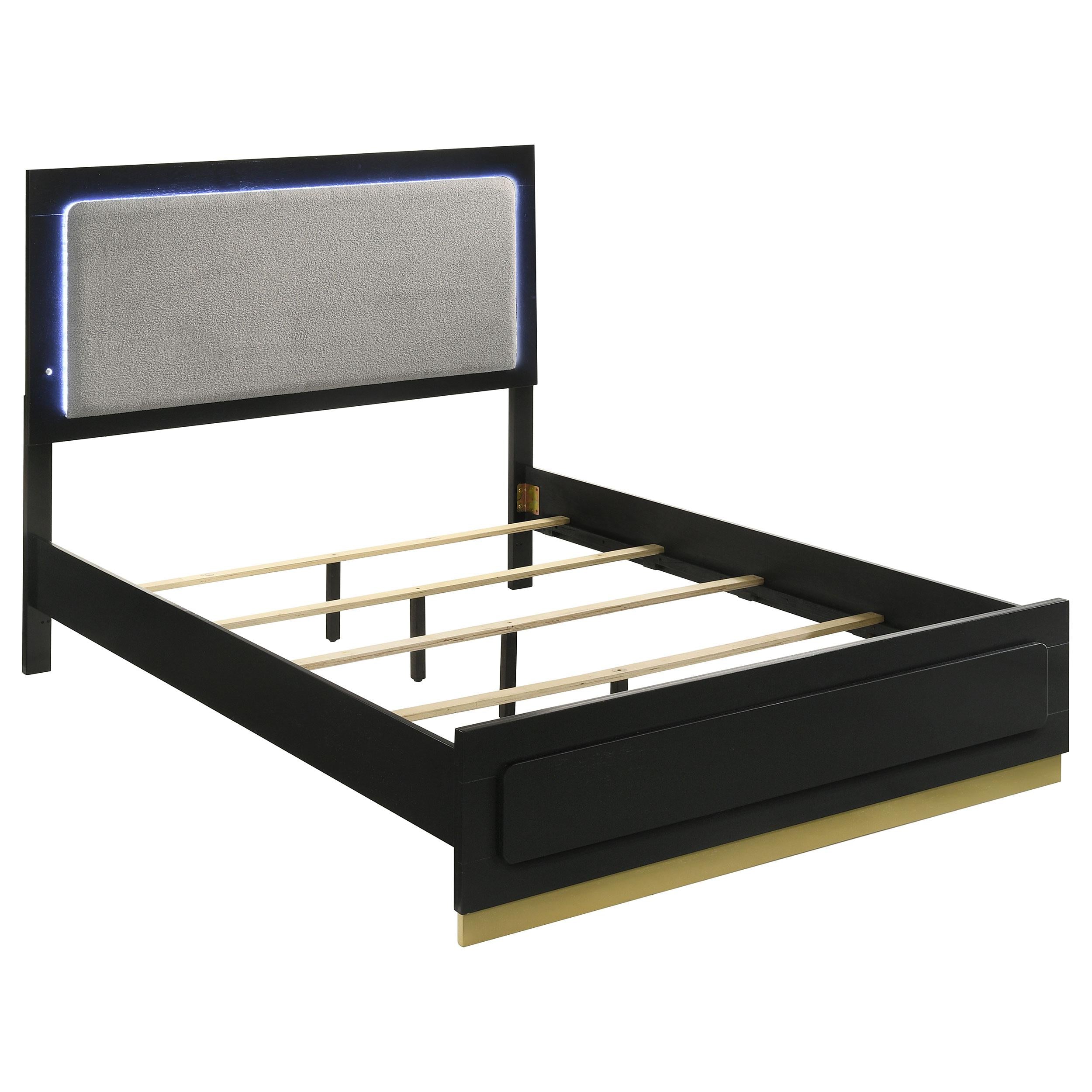 Caraway Panel Bed with LED Lighting - Luxury Home Furniture (MI)