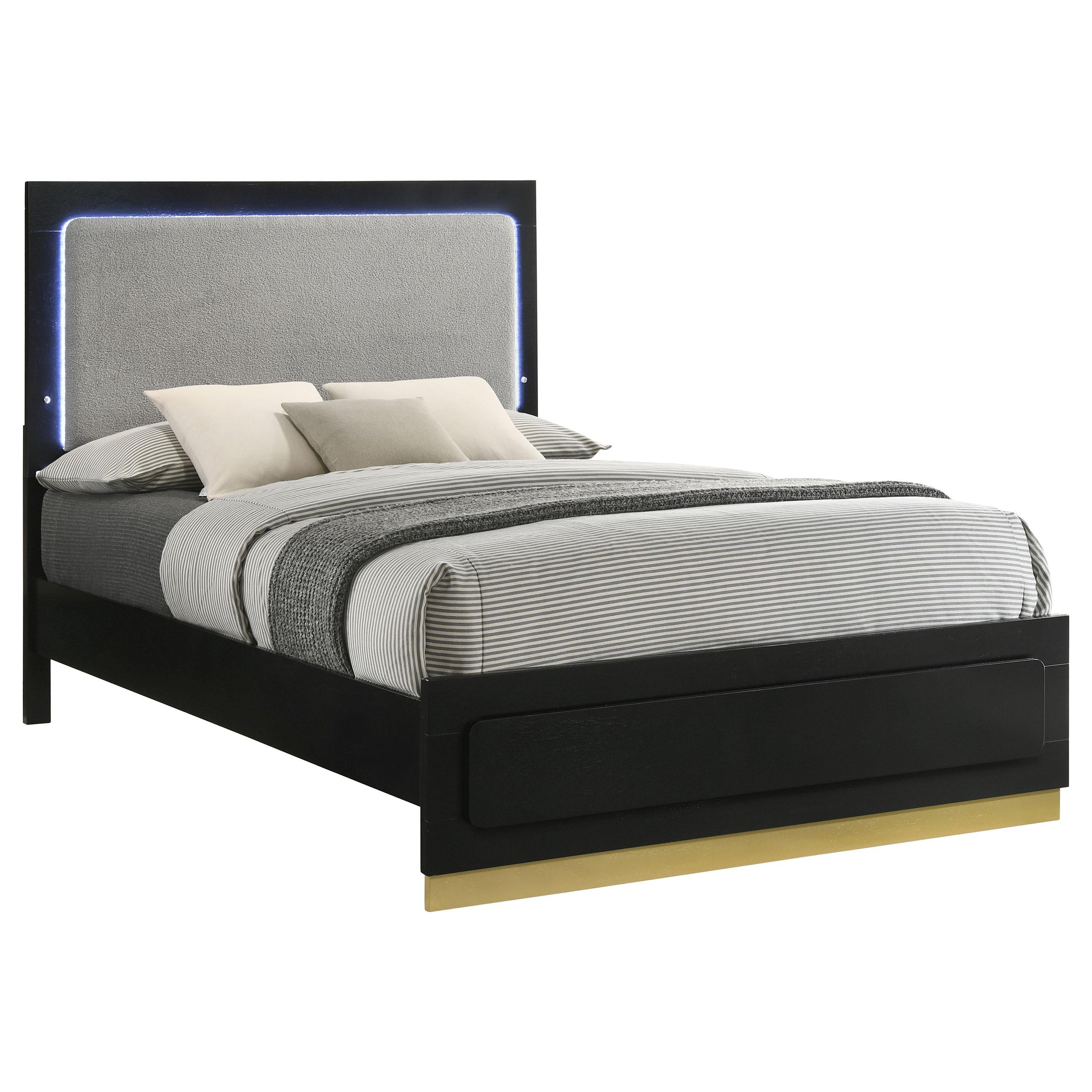 Caraway Panel Bed with LED Lighting - Luxury Home Furniture (MI)