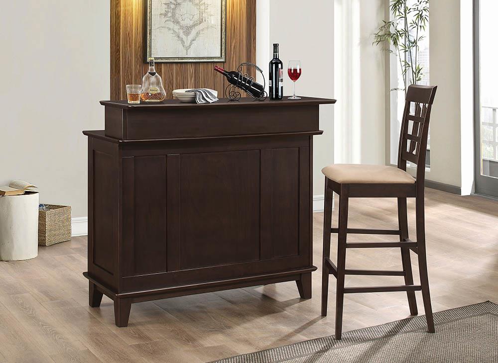Gabriel Upholstered Counter Height Stools Cappuccino and Beige (Set of 2) - Luxury Home Furniture (MI)