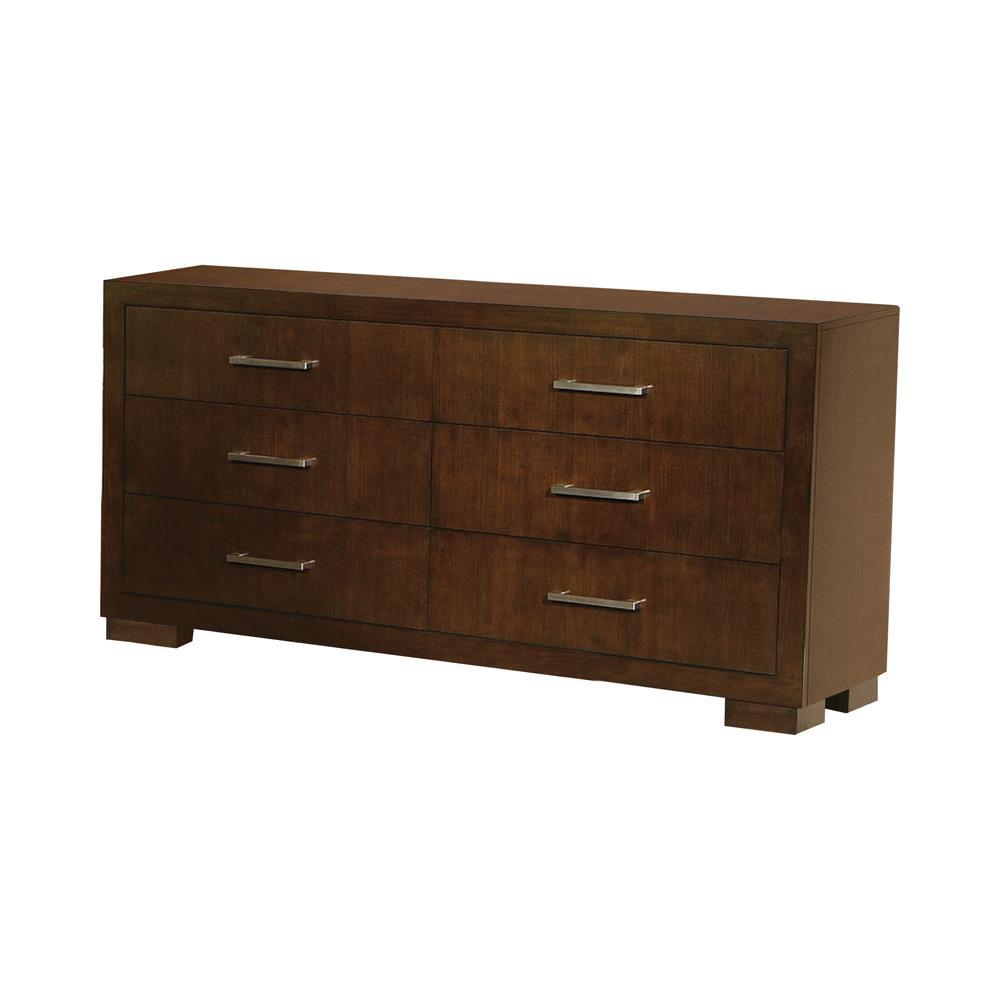 Jessica 6-drawer Dresser Cappuccino - Luxury Home Furniture (MI)