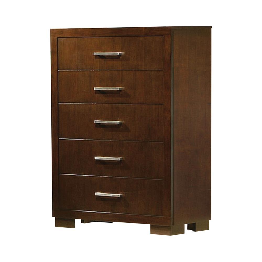 Jessica 5-drawer Chest Cappuccino - Luxury Home Furniture (MI)