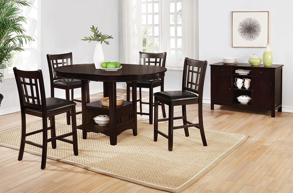 Lavon Oval Counter Height Table Espresso - Luxury Home Furniture (MI)
