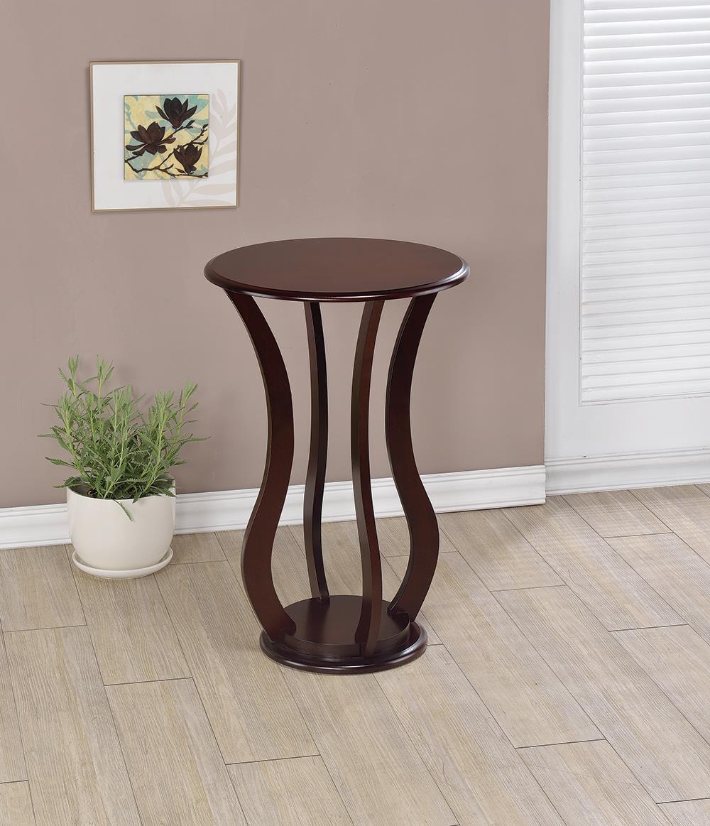 Elton Round Top Accent Table Cherry - Luxury Home Furniture (MI)