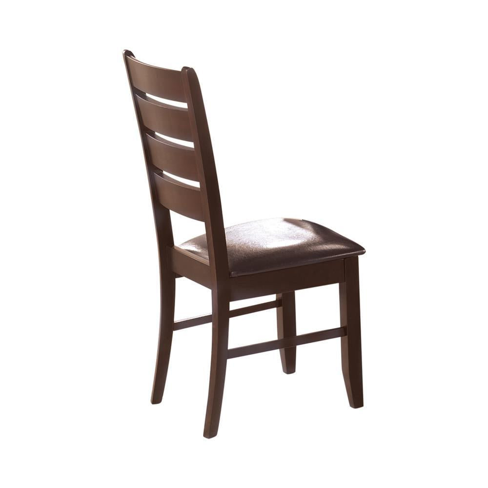 Dalila Ladder Back Side Chairs Cappuccino and Black (Set of 2) - Luxury Home Furniture (MI)