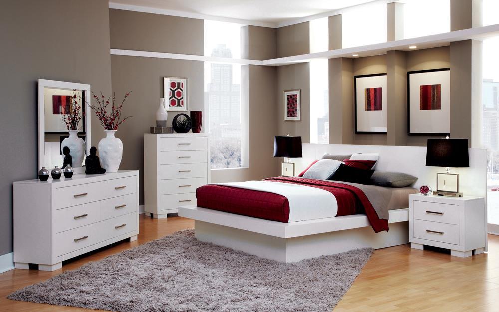 Jessica California King, E.king, & Queen Bed with Storage Headboard Cappuccino - Luxury Home Furniture (MI)