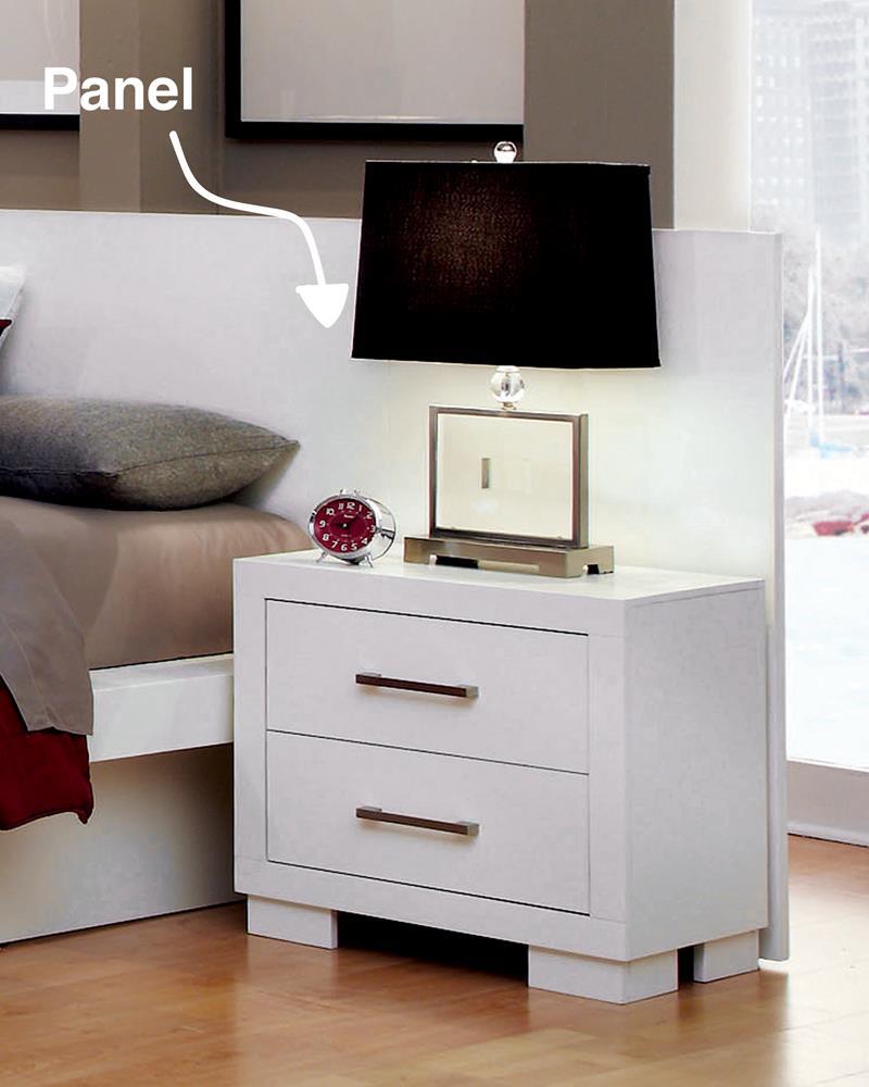 Jessica Nightstand Panels White (Set of 2) - Luxury Home Furniture (MI)