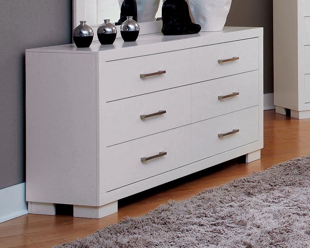 Jessica 6-drawer Dresser White - Luxury Home Furniture (MI)