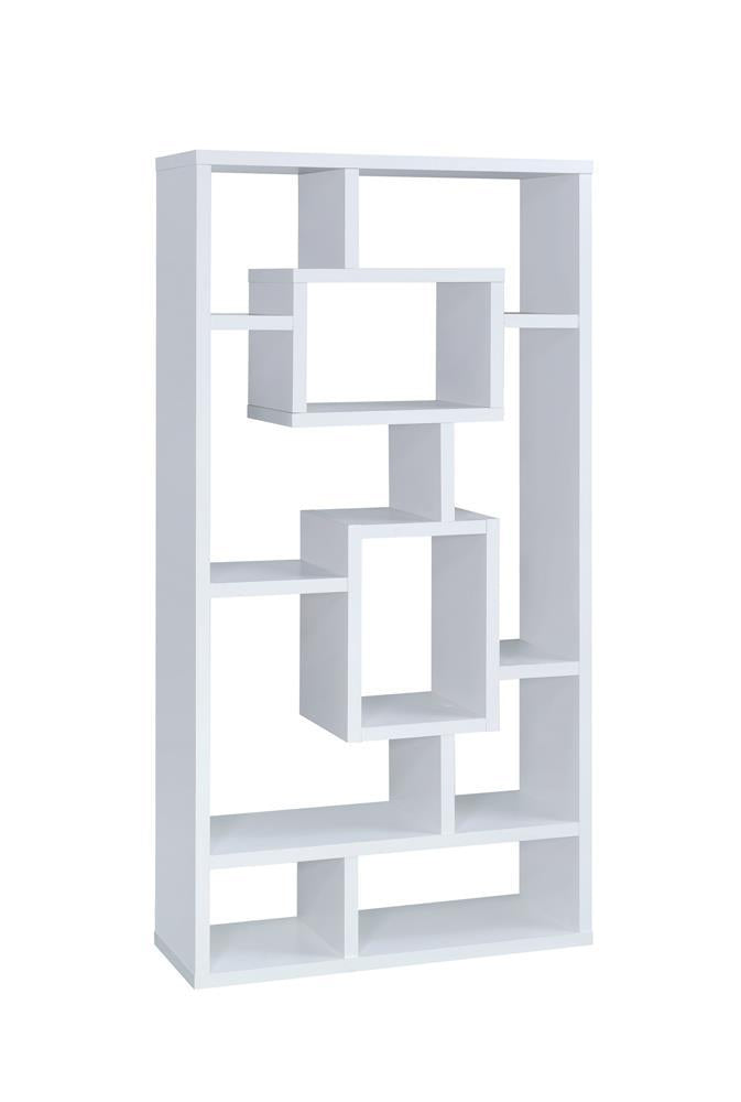 Howie 10-shelf Bookcase White - Luxury Home Furniture (MI)