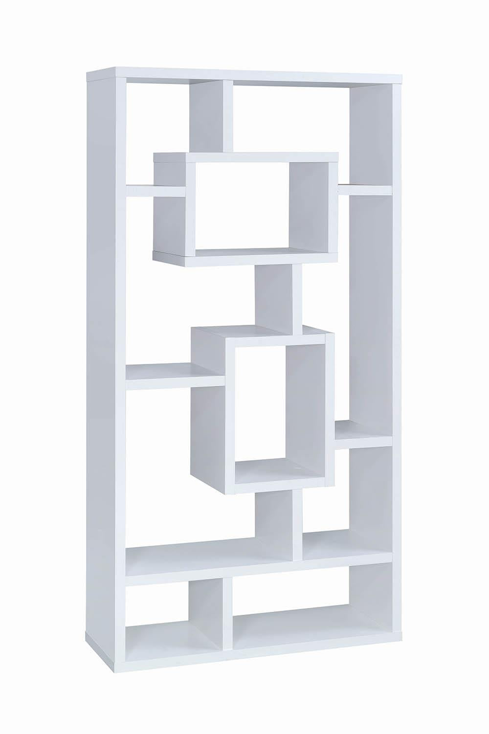 Howie 10-shelf Bookcase White - Luxury Home Furniture (MI)