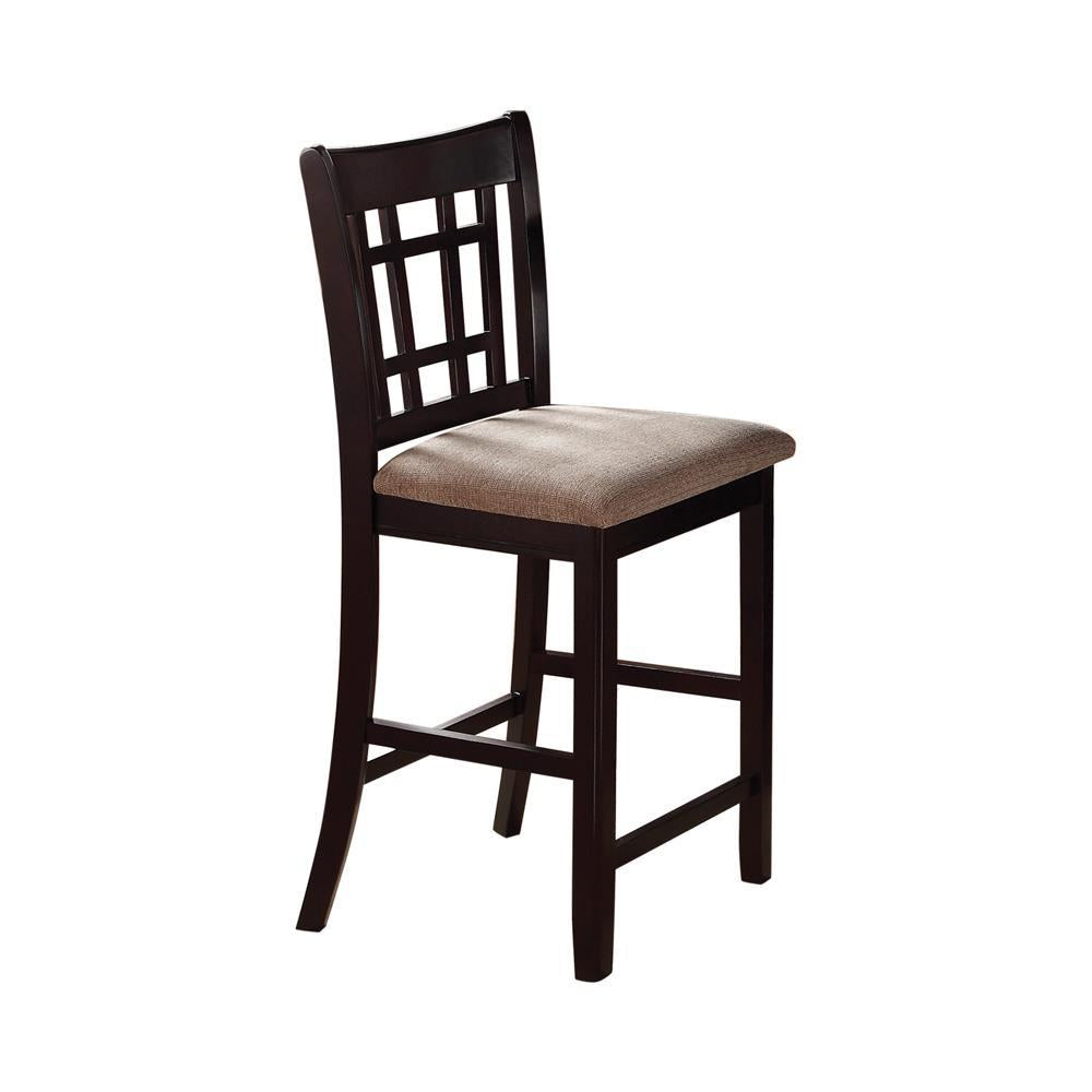 Lavon Lattice Back Counter Stools Tan and Espresso (Set of 2) - Luxury Home Furniture (MI)