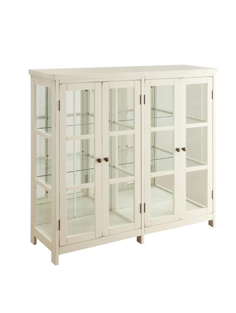 Sable 4-door Display Accent Cabinet White - Luxury Home Furniture (MI)