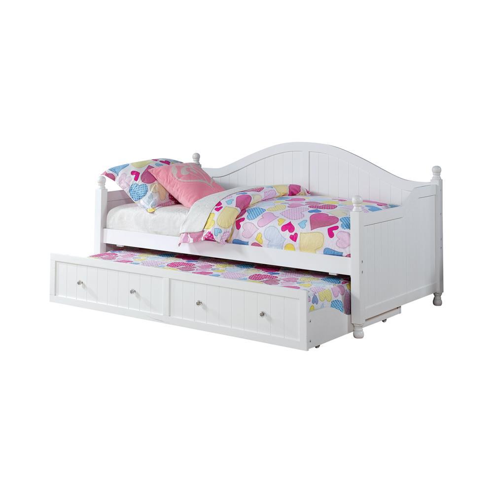 Julie Ann Twin Daybed with Trundle White - Luxury Home Furniture (MI)