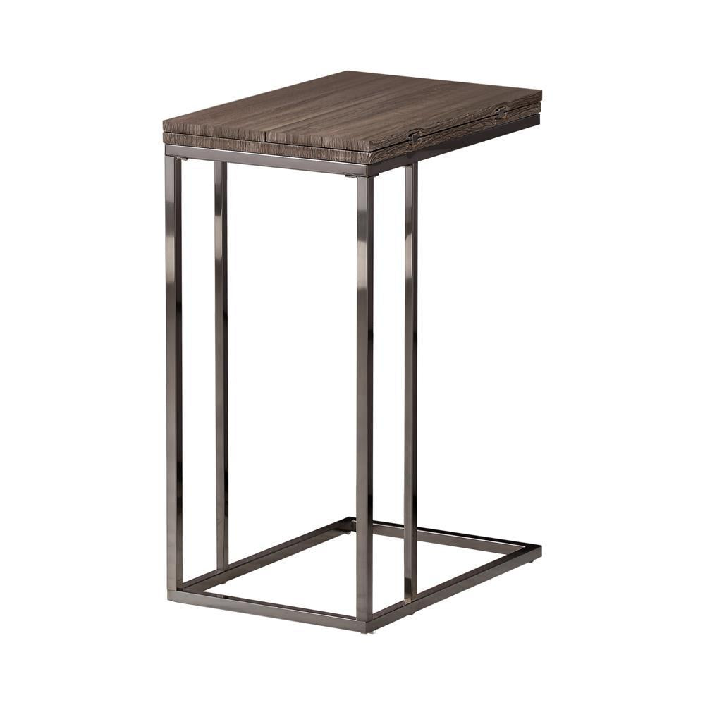 Pedro Expandable Top Accent Table Weathered Grey and Black - Luxury Home Furniture (MI)