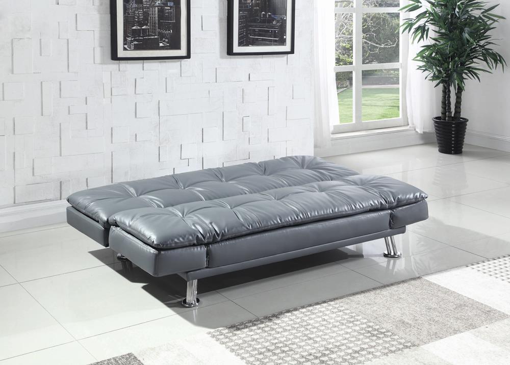 Dilleston Tufted Back Upholstered Sofa Bed Grey - Luxury Home Furniture (MI)