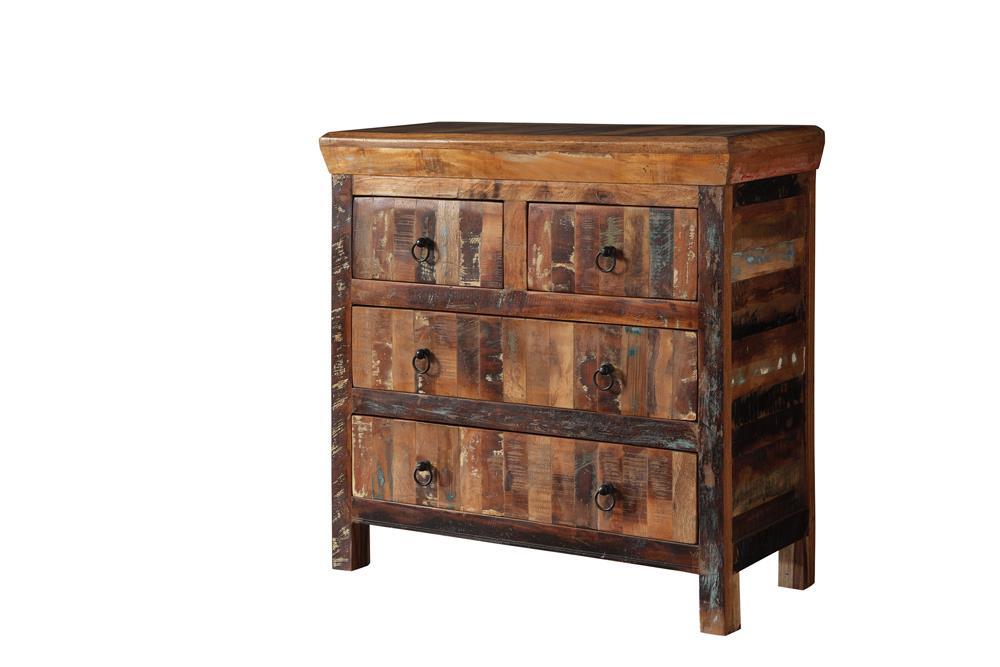 Harper 4-drawer Accent Cabinet Reclaimed Wood - Luxury Home Furniture (MI)