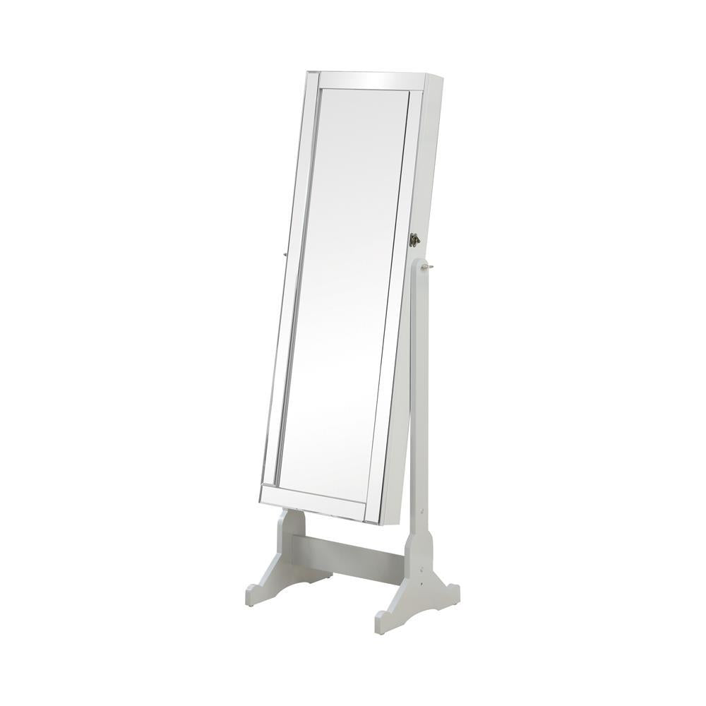 Yvonne Storage Jewelry Cheval Mirror Grey - Luxury Home Furniture (MI)