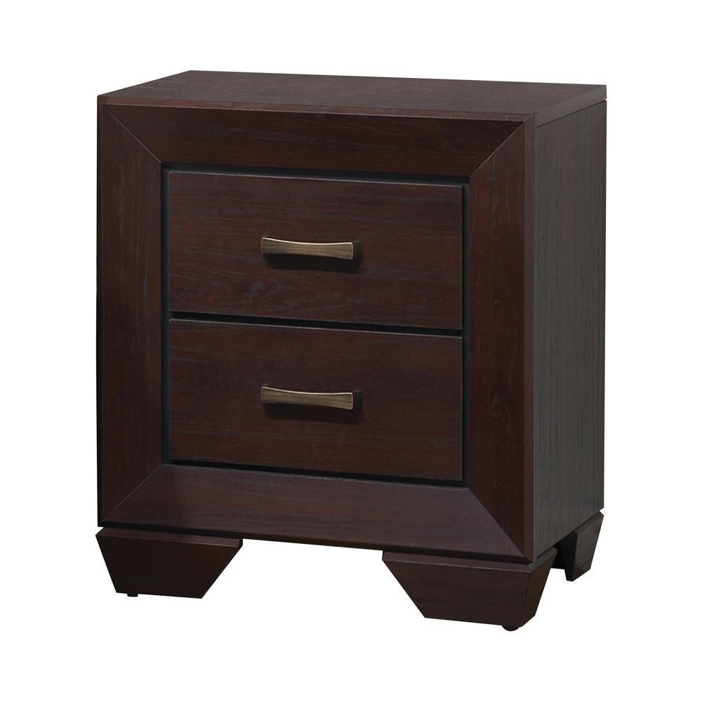 Kauffman 2-drawer Nightstand Dark Cocoa - Luxury Home Furniture (MI)