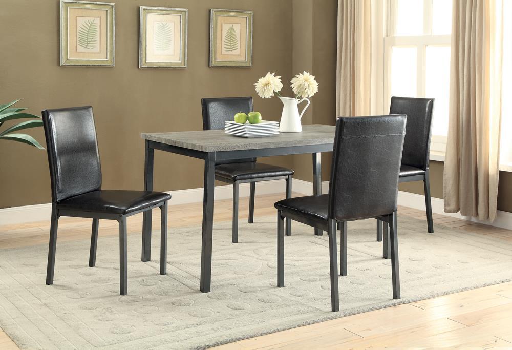 Garza Rectangular Dining Table Black - Luxury Home Furniture (MI)
