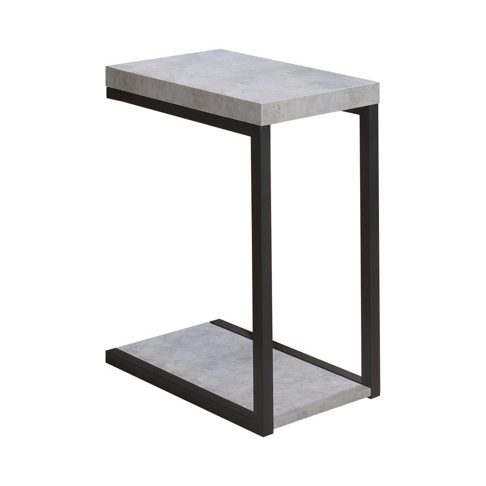Beck Accent Table Cement and Black - Luxury Home Furniture (MI)