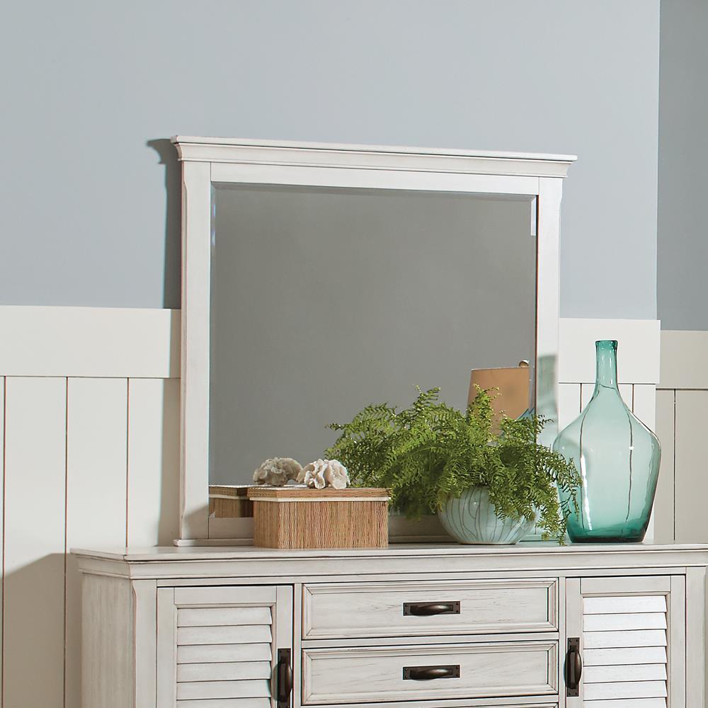 Franco Rectangular Dresser Mirror Antique White - Luxury Home Furniture (MI)
