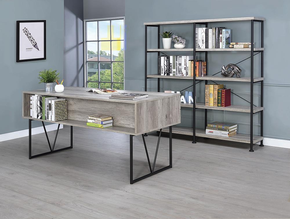 Analiese 4-drawer Writing Desk Grey Driftwood - Luxury Home Furniture (MI)