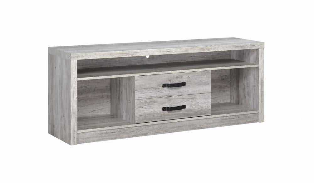 Burke 2-drawer TV Console Grey Driftwood - Luxury Home Furniture (MI)
