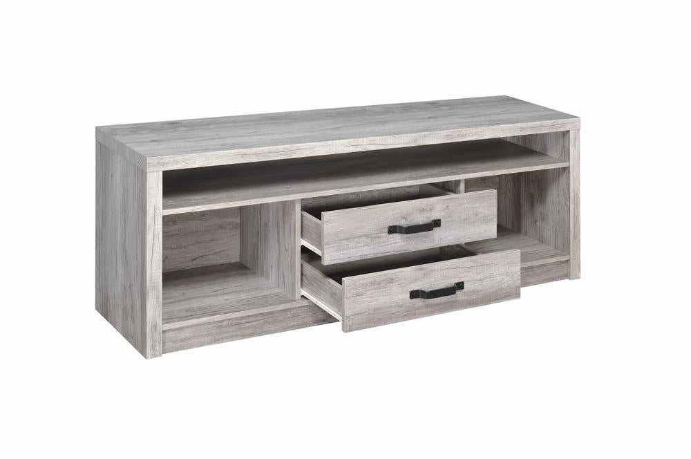 Burke 2-drawer TV Console Grey Driftwood - Luxury Home Furniture (MI)