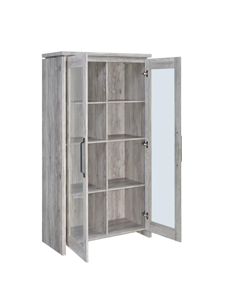 Alejo 2-door Tall Cabinet Grey Driftwood - Luxury Home Furniture (MI)