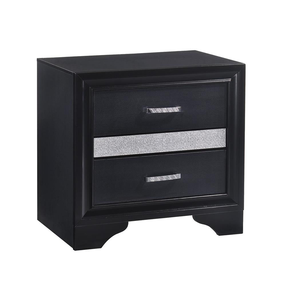 Miranda 2-drawer Nightstand Tray Black - Luxury Home Furniture (MI)