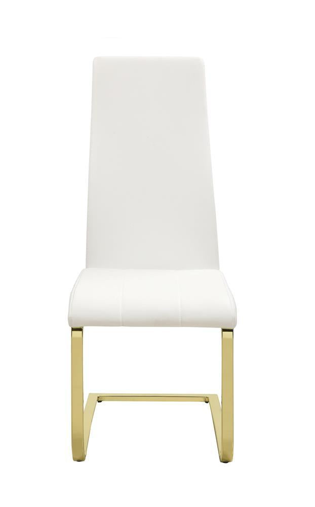 Montclair Side Chairs White and Rustic Brass (Set of 4) - Luxury Home Furniture (MI)