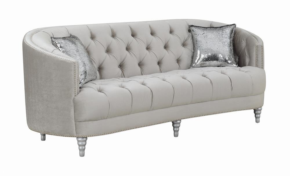 Avonlea Sloped Arm Tufted Sofa Grey - Luxury Home Furniture (MI)