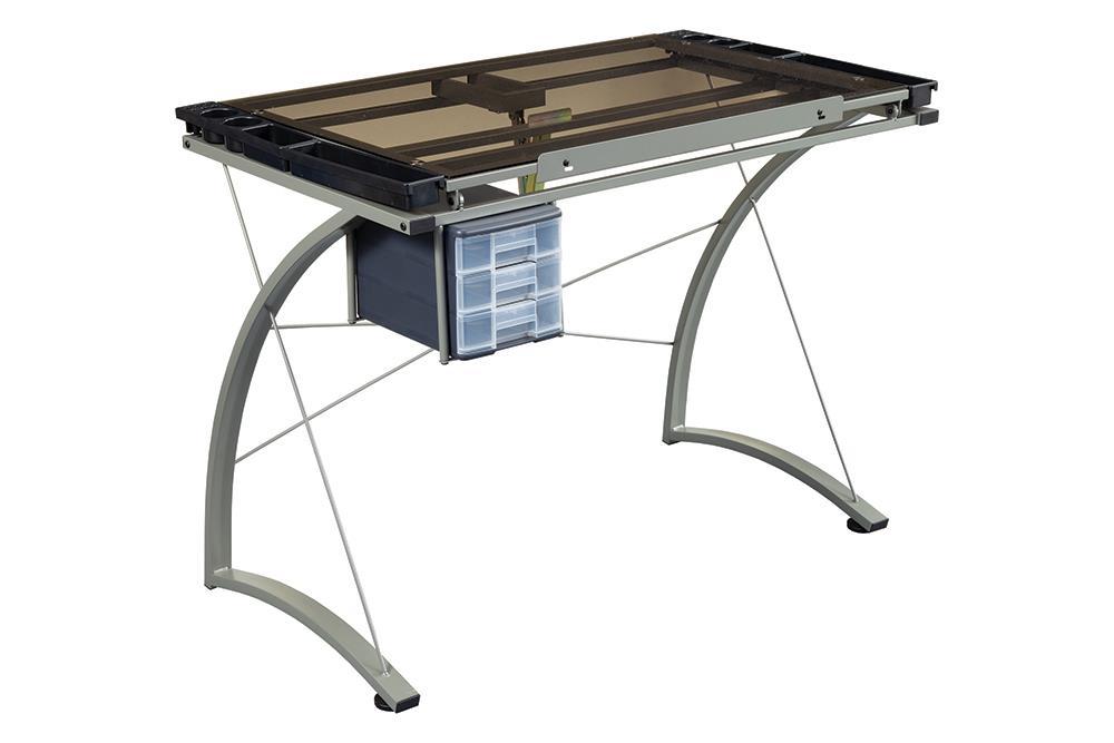 Melo 3-Drawer Drafting Desk Champagne - Luxury Home Furniture (MI)