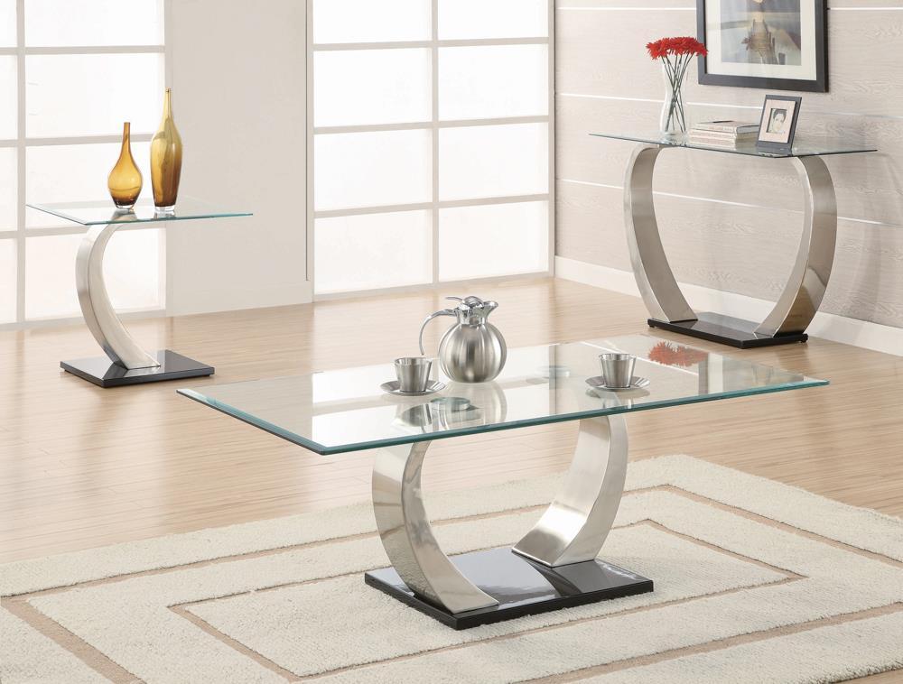 Pruitt Rectangular Sofa Table Satin - Luxury Home Furniture (MI)