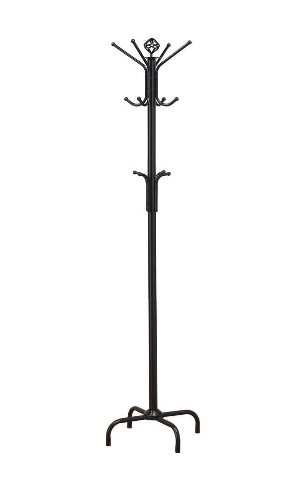 Collier 12-hook Coat Rack Black - Luxury Home Furniture (MI)