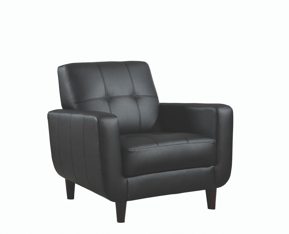 Aaron Padded Seat Accent Chair Black - Luxury Home Furniture (MI)