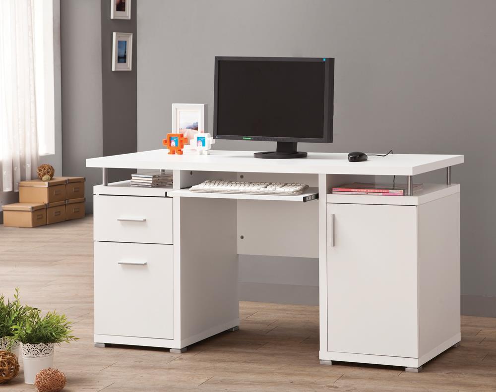 Tracy 2-drawer Computer Desk White - Luxury Home Furniture (MI)